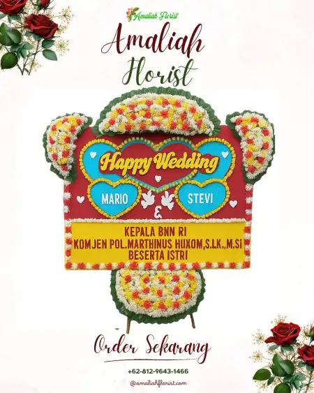Papan Bunga Pernikahan Buay Madang